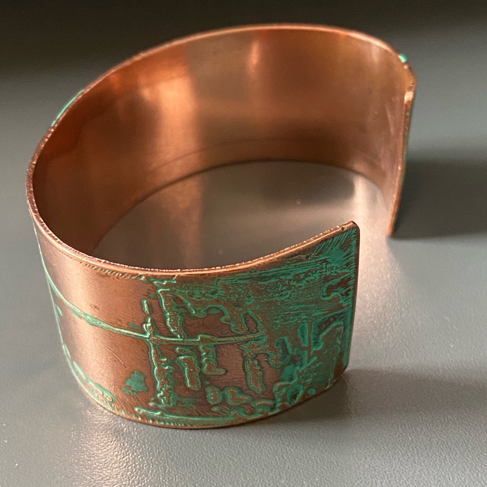 Rustic Copper Cuff Bracelet - Picture 6 of 10